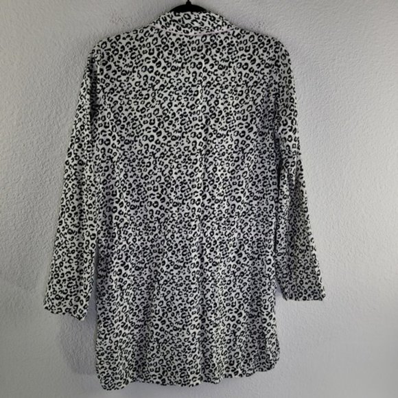 Victoria's Secret romper flannel drawstring waist leopard Print nightgown XS - Picture 5 of 6